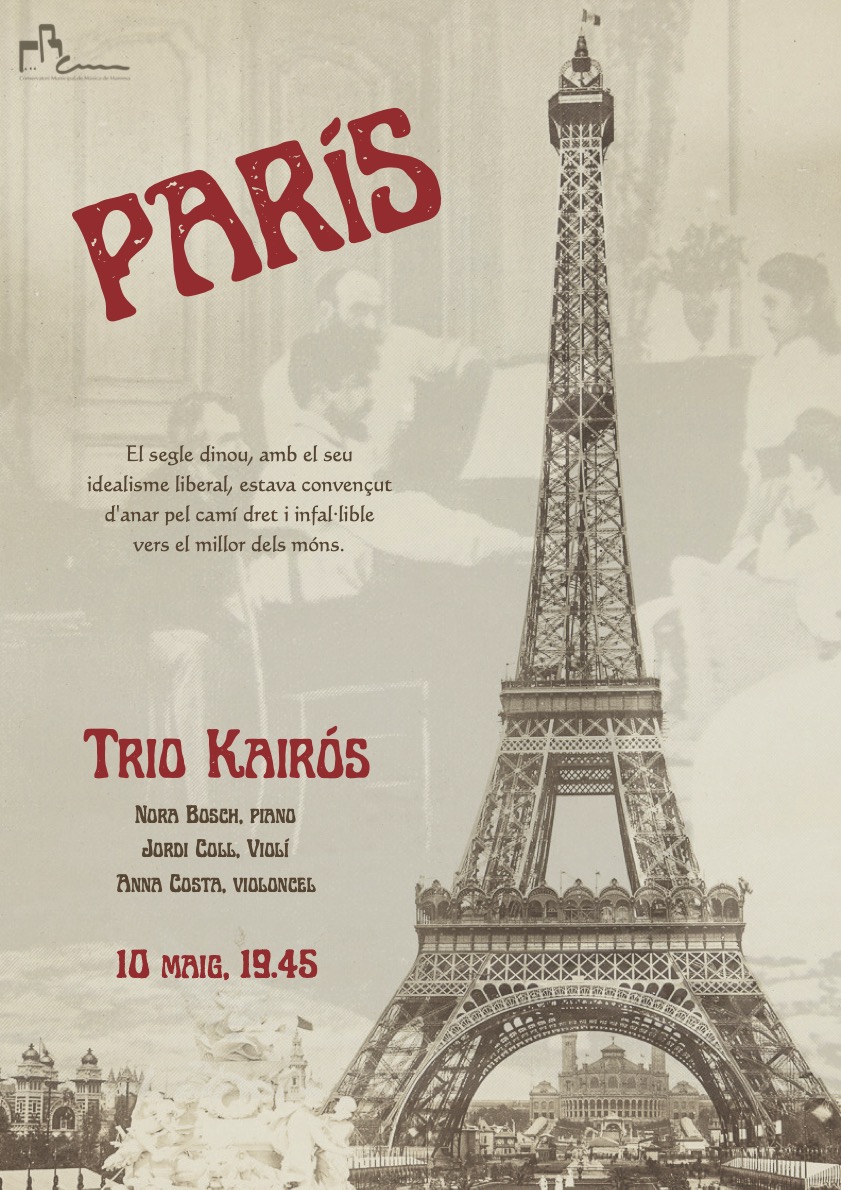 CICLE DE CONCERTS DE PROFESSORAT UNA HORA DE MÚSICA - TRIO KAIRÓS - PARÍS