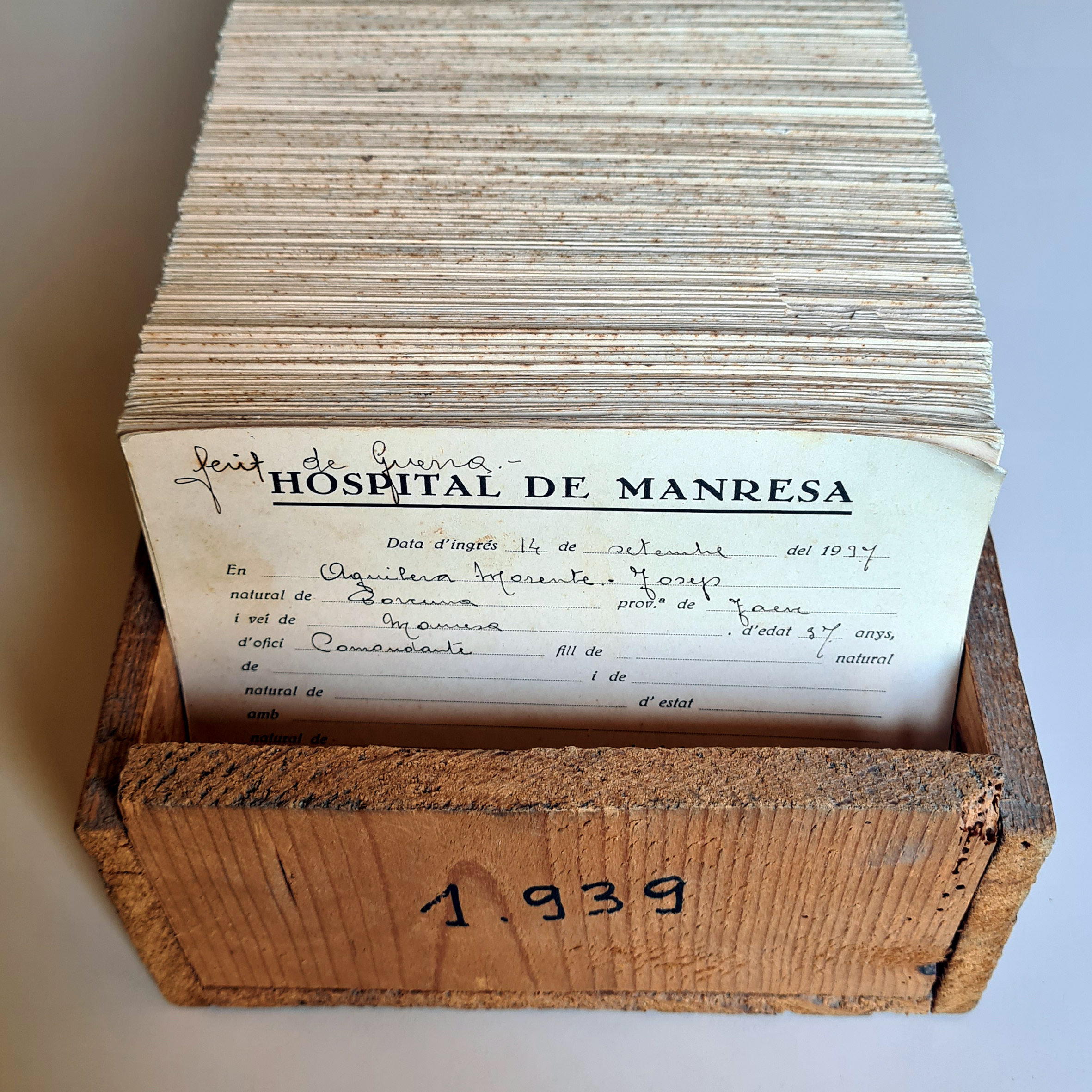 UN FITXER AMAGAT DE REFUGIATS, MILITARS I FERITS DE GUERRA A L’HOSPITAL DE MANRESA (1936-1939)