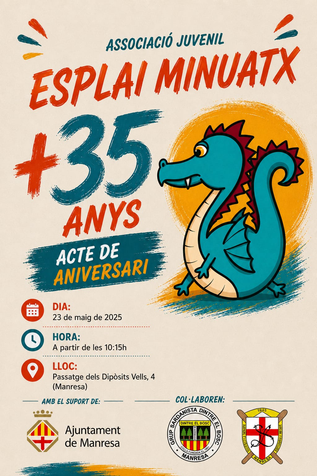 L’esplai Minuatx organitza una festa per celebrar els + de 35 anys de l’entitat
