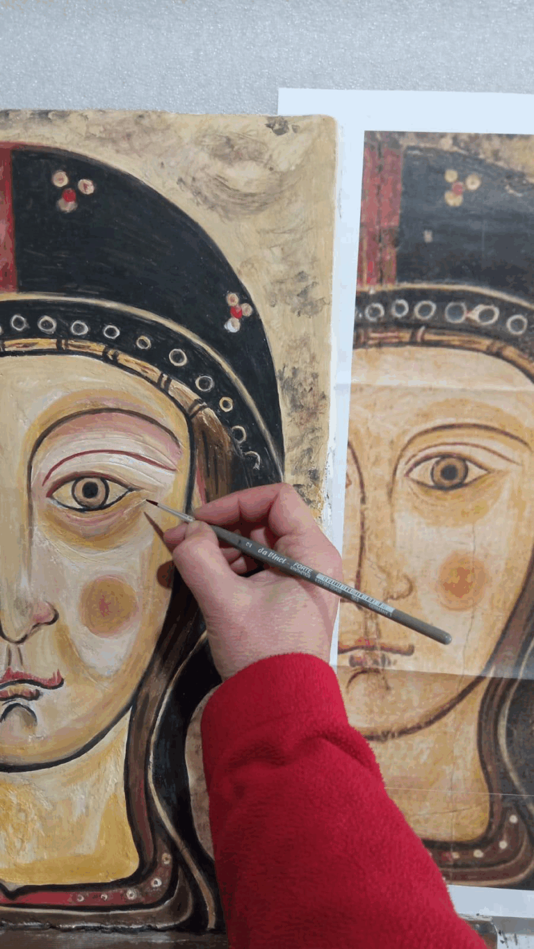Taller de pintura mural romànica al fresc