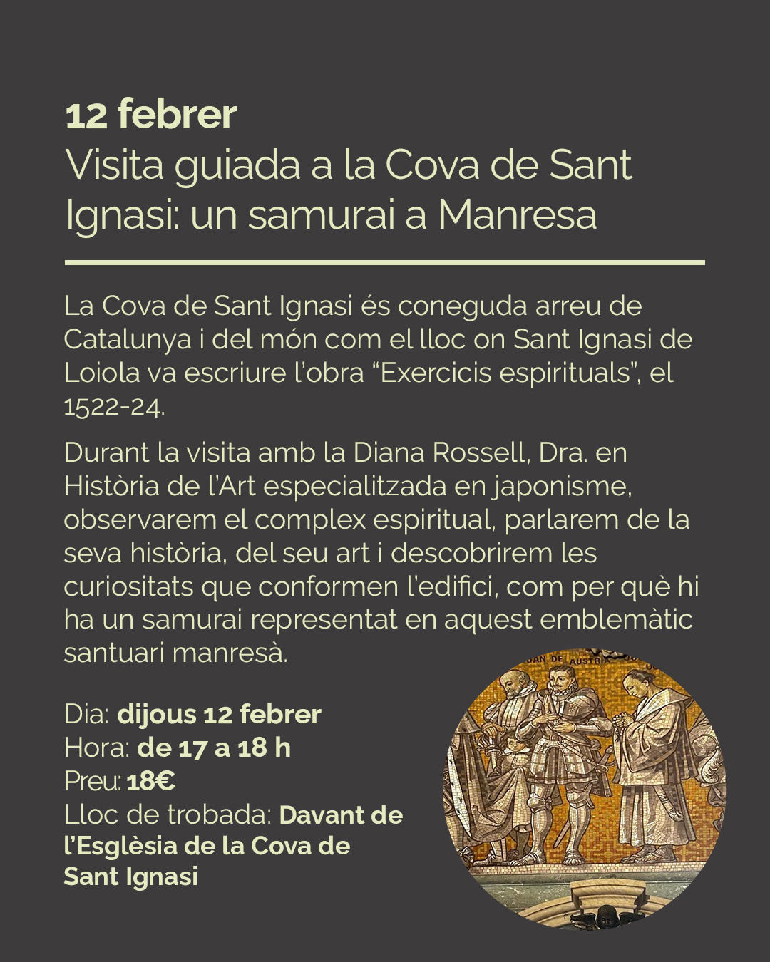 Visita guiada a la Cova de Sant Ignasi: un samurai a Manresa